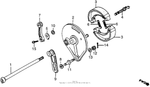 XR500 Задний тормоз