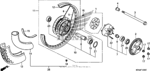 CMX250C Переднее колесо