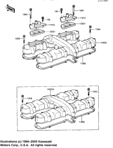 KZ1100 Крышка головки цилиндров
