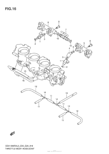 GSX1300R (ABS) Throttle Body Hose / joint (Gsx1300Ral3 E03)