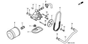 VT1100C2 Oil filter / oil pump