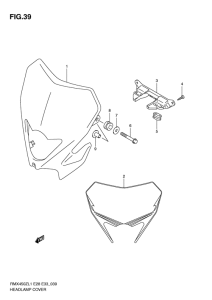 RMX450 Headlamp cover  front fender