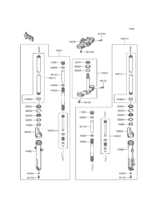 KLE250 フロントフォーク