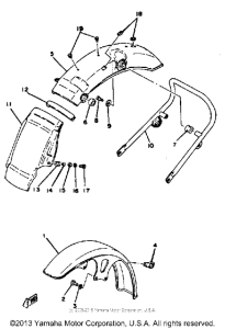 XS650F Крыло переднее и задние