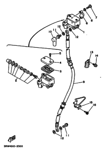 XT225 XT225E Передний тормозной цилиндр