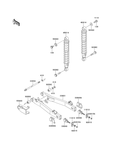 AN110 Swingarm / shock absorber