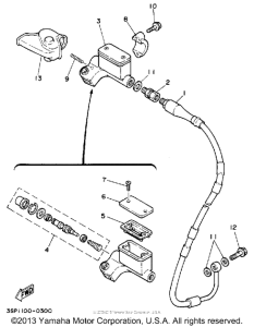YZ125A Главный тормозной цилиндр