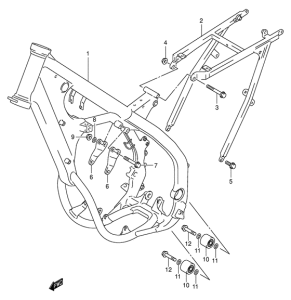 RM125 Frame comp