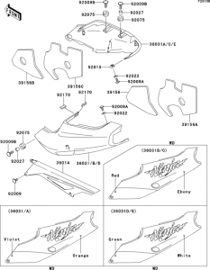 ZX900 Side covers / chain cover(zx900-b3)