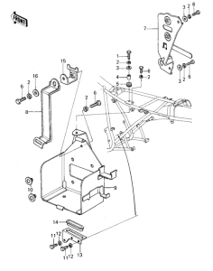 KZ400 Battery case / electro bracket