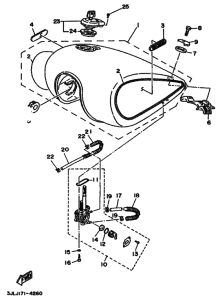 XV750 XV750F Tank fuel