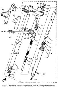 XS400H Передняя вилка