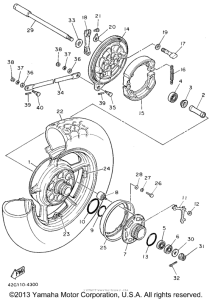 XV1100F Переднее колесо