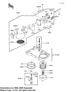 KZ1100 Насос масляный  / фильтр масляный
