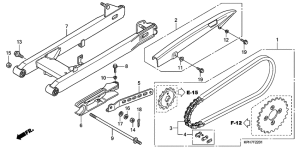 ANF125 Swingarm / chain case