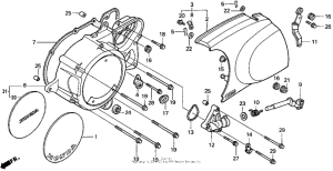 VT1100T Крышка картера левая