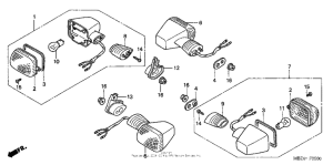 CB600F Задний фонарь