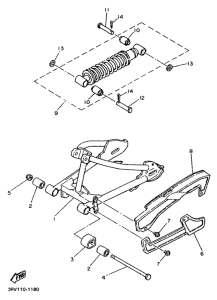PW80 Hinterradschwinge aufhang
