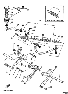 TZ250U Stand. footrest