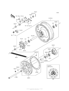 VN900 Заднее колесо и цепь