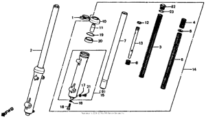 XL185 Front shock absorber 79-81