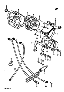 DR250 Speedometer-tachometer