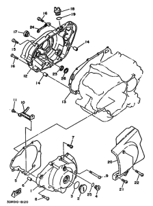 XV250 Crankcase cover ass`y  (v