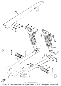 RD125C Rear arm rear cushion chain case