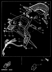 CW50RS Taillight unit ass`y