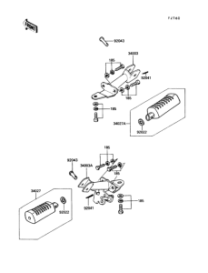 KE100 Подножки