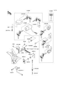 VN1500 Замок зажикания
