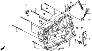 XR80R Крышка картера правая