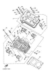 TDM850 Головка цилиндров