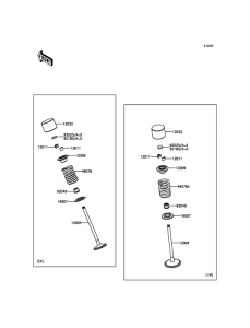 ZX1400 Клапана