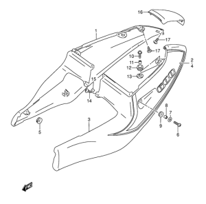 GSX-R600 Обтекатель задний