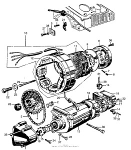 C72 Alternator + starter motor