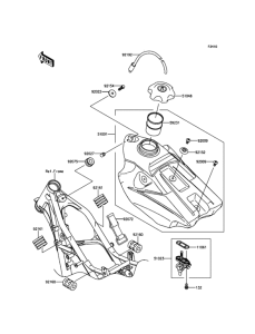 KX100 Топливный бак