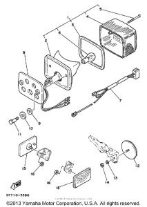 XT350SC (CA ED.) Фонарь