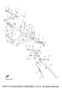 WR250FT Подножки
