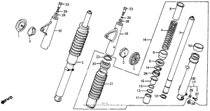 CT90 Передняя вилка