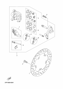 YP250R Передний суппорт