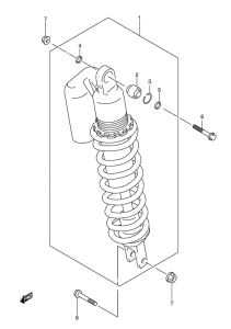 DR-Z400 Задние амортизаторы