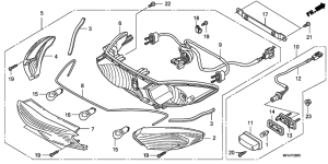 CBF1000 Задний фонарь