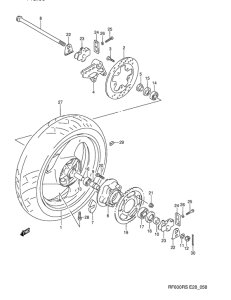 RF600 Rear wheel complete assy