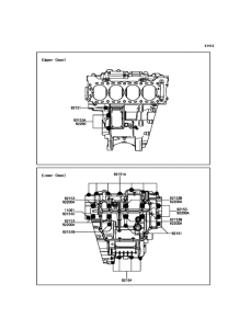ZX1000 Болты крепления картера