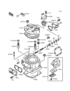 KDX125 Цилиндр и головка цилиндров