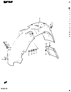RG125 Заднее крыло