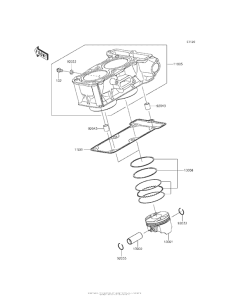 EX300 Цилиндр и поршни