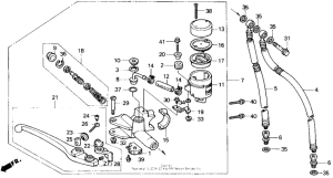VFR750R Передний главный тормозной цилиндр