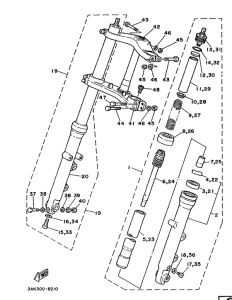 TZ250U Передняя вилка